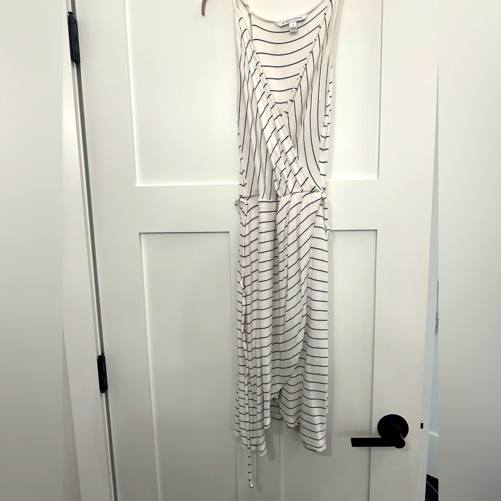 Cute white and black striped dress